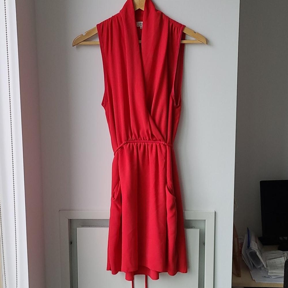 Aritzia Red Sleeveless Mini Dress
